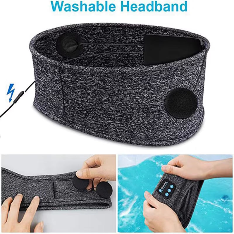 Factory Price Travel Music Handsfree Eye Mask Headsets Blue Tooth Sports Earphones Bulututh Wireless Headset Sleep Headphones