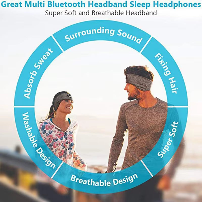 Factory Price Travel Music Handsfree Eye Mask Headsets Blue Tooth Sports Earphones Bulututh Wireless Headset Sleep Headphones